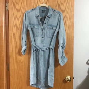 Eddie Bauer chambray shirt dress NWT